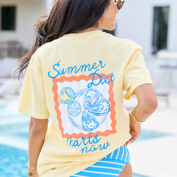 Summer Diet Yellow Comfort Colors Graphic Tee