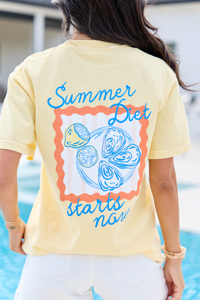 Summer Diet Yellow Comfort Colors Graphic Tee
