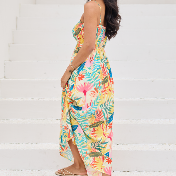 Aria Multi Palm Print Maxi Dress