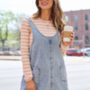 Hazel Light Wash Denim Mini Dress