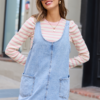 Hazel Light Wash Denim Mini Dress