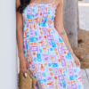 Aria Purple Sealife Maxi Dress