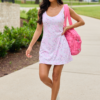 Active Vibe Pink Patchwork Active Dress