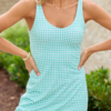 Active Vibe Mint Gingham Active Dress