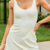 Active Vibe Butter Yellow Gingham Active Dress
