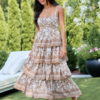 Blown Away Brown Tiered Maxi Dress