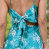 Evergreen Romance Green Floral Satin Midi Dress