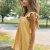Sweet Simplicity Yellow Ribbon Detail Mini Dress