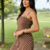 7-29_Shiftinseasons_HB_07-29-26_29250_220934.png Coralie Brown Polka Dot Romper Dress