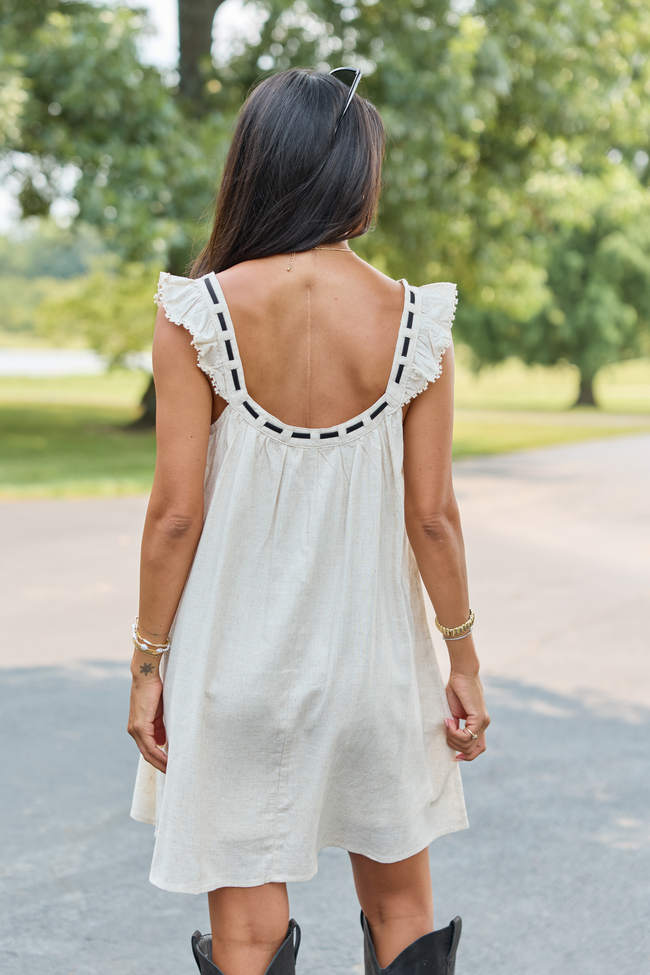 7-29_Shiftinseasons_HB_07-29-26_29332_220852.png Sweet Simplicity Oatmeal Ribbon Detail Mini Dress