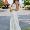 Petal Party Blue And White Floral Smocked Dress