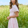 Willa Pink Floral Smocked Mini Dress