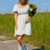 Willa White Floral Smocked Mini Dress