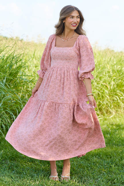 7_1_Golden_Hour_HB_07-01-26_23461_220970.png Through the Meadow Light Rust Floral Maxi Dress