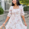 Daydream Darling Ivory Multi Mini Dress