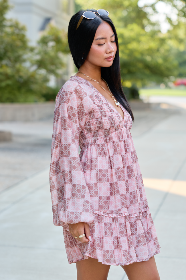 Here We Are Patchwork Mini Dress