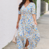 All Along Multi Floral Maxi Dress Blue/Green