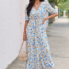 All Along Multi Floral Maxi Dress Blue/Green