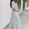 All Along Multi Floral Maxi Dress Blue/Green