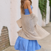 Blooming Beauty Solid Button Up Midi Dress Blue