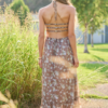 Petals & Sunshine Brown Floral Maxi Dress