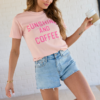 Sunshine And Coffee Orange Comfort Colors Graphic Tee