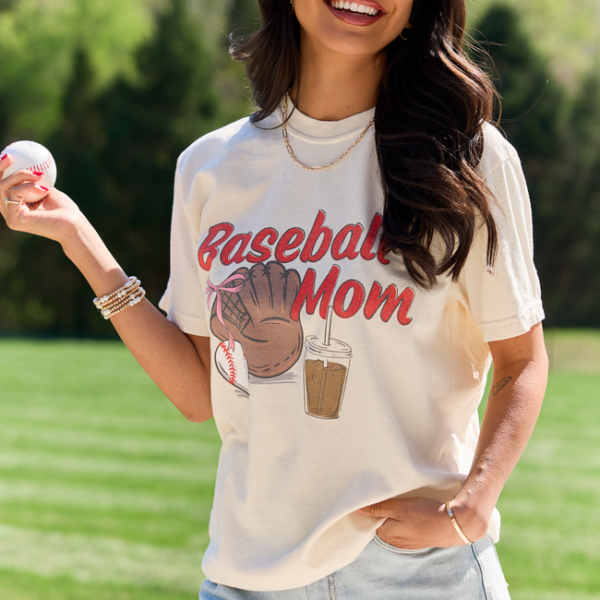 Baseball Mom Ivory Comfort Colors Graphic Tee