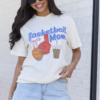 Basketball Mom Ivory Comfort Colors Graphic Tee