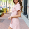 My Favorite Stretchy Denim Pink Pocket Mini Dress SALE