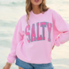 Salty Block Light Pink Graphic Sweatshirt