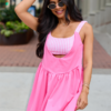 Fresh Pace Bubblegum Pink Gingham Dress